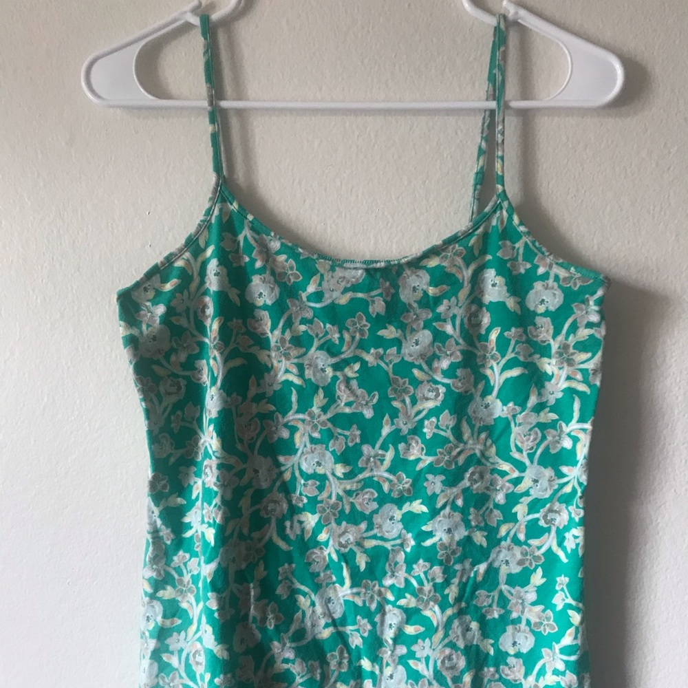 LOFT outlet Green Floral Cami Size L
